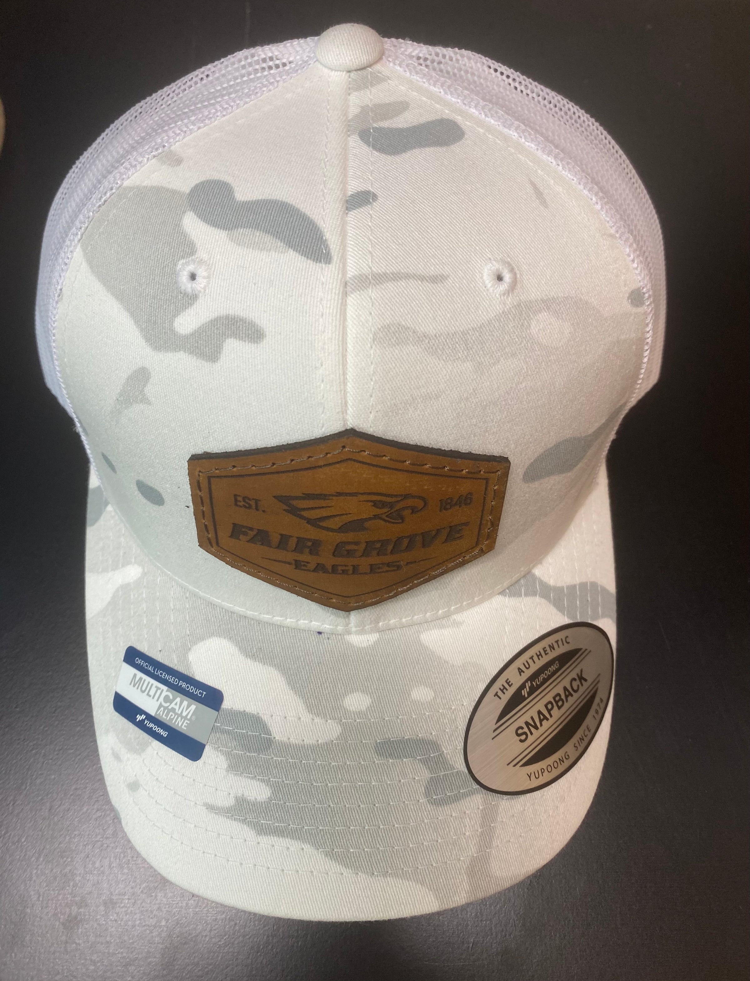 Multicam Alpine/White Leather Patch Hat