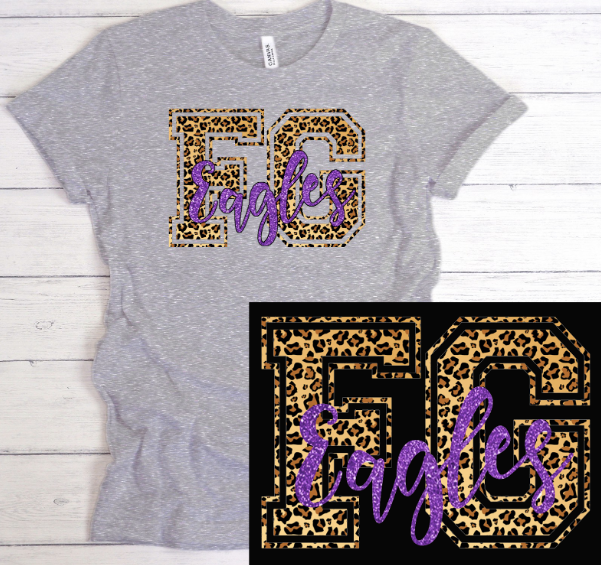 Leopard FG Glitter Eagles T-Shirt